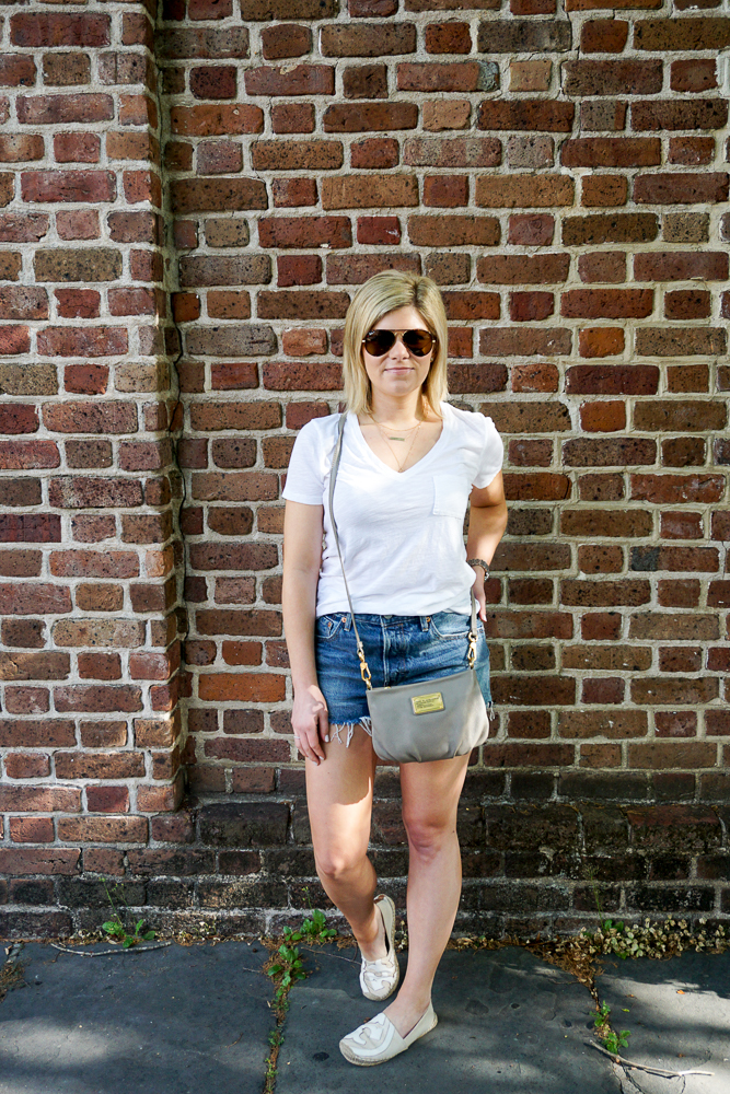 Basic Tee and Denim Shorts