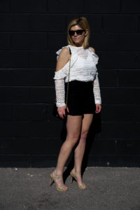 cold shoulder top by line & dot