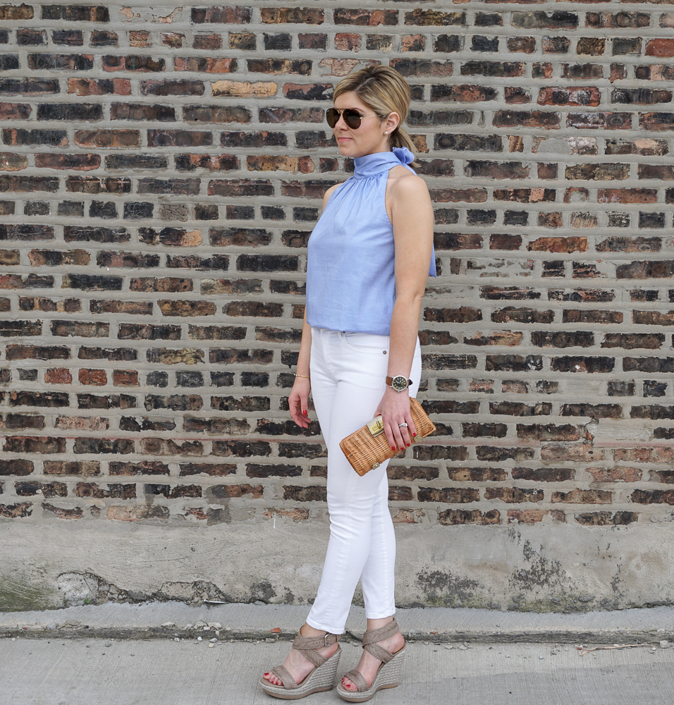 Preppy white jeans