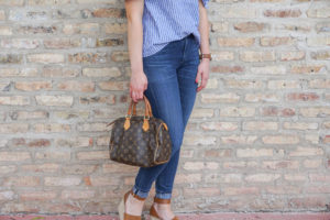 ruffle striped top