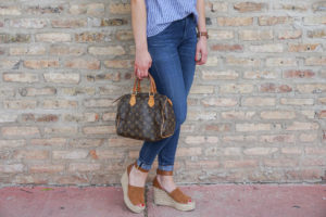 ruffle striped top