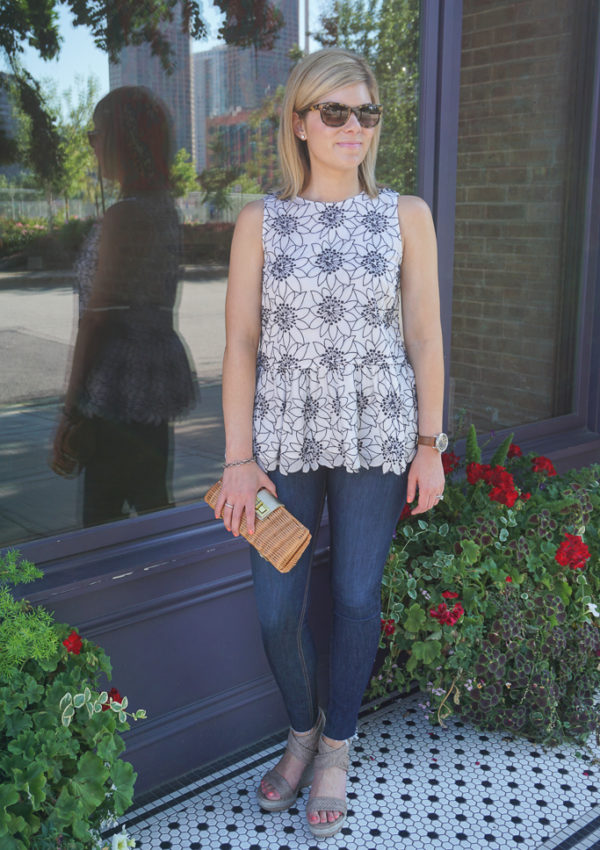 floral peplum top