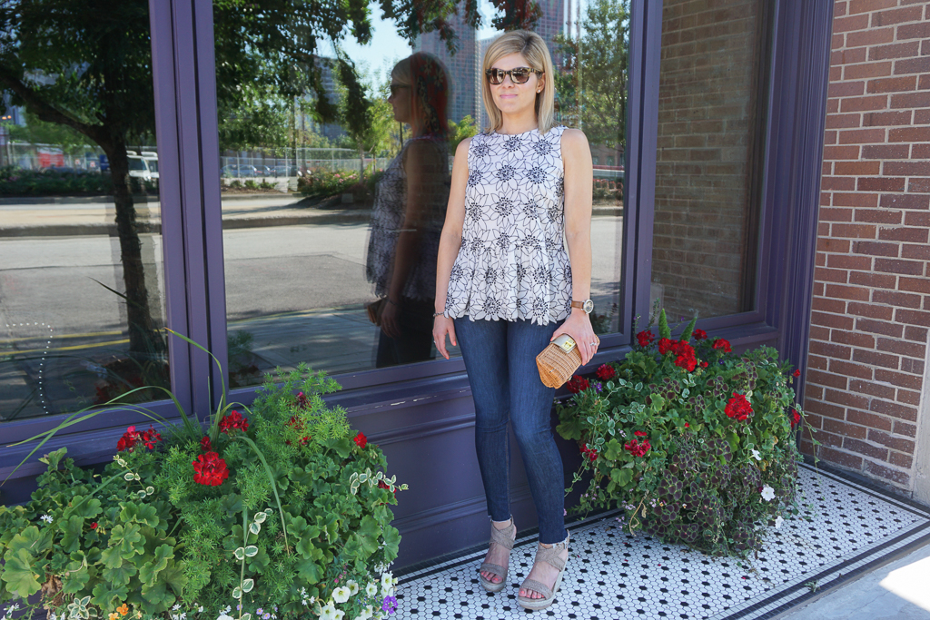 floral peplum top