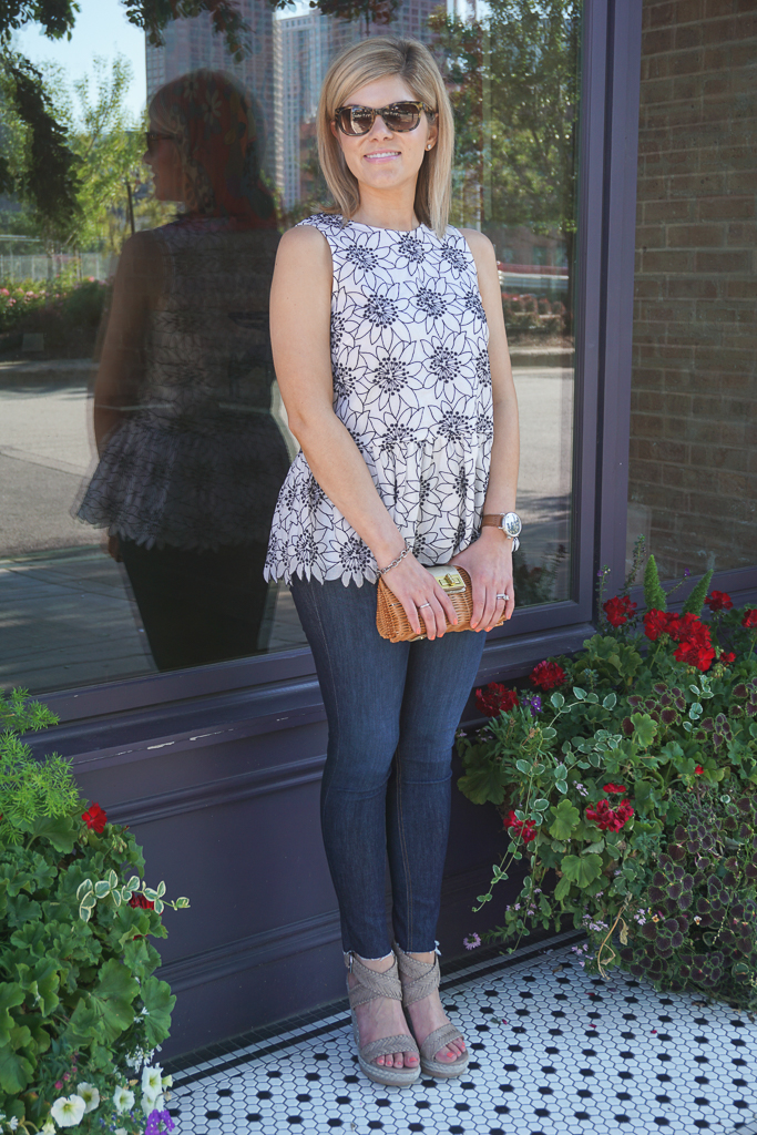 floral peplum top