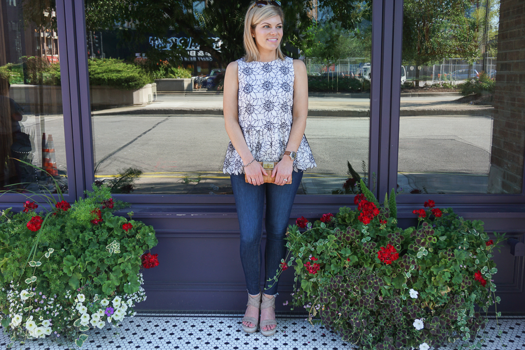 floral peplum top