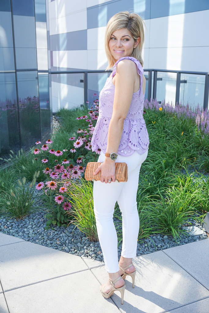 lavender & lace peplum top