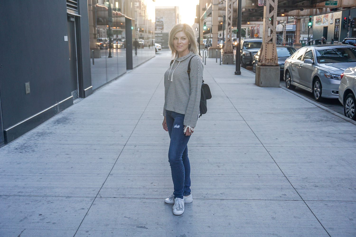 sweatshirt and jeans