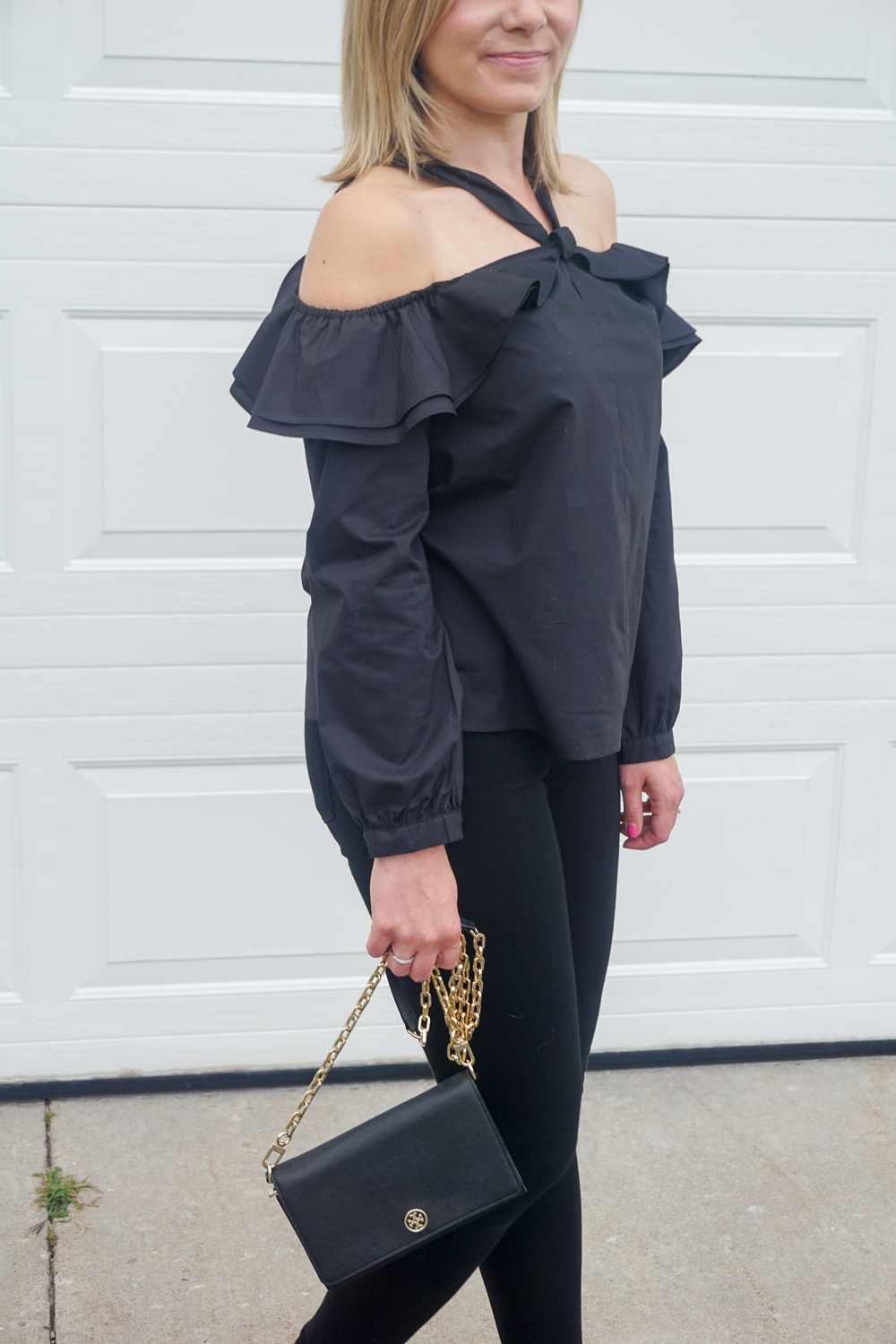 ruffle off the shoulder