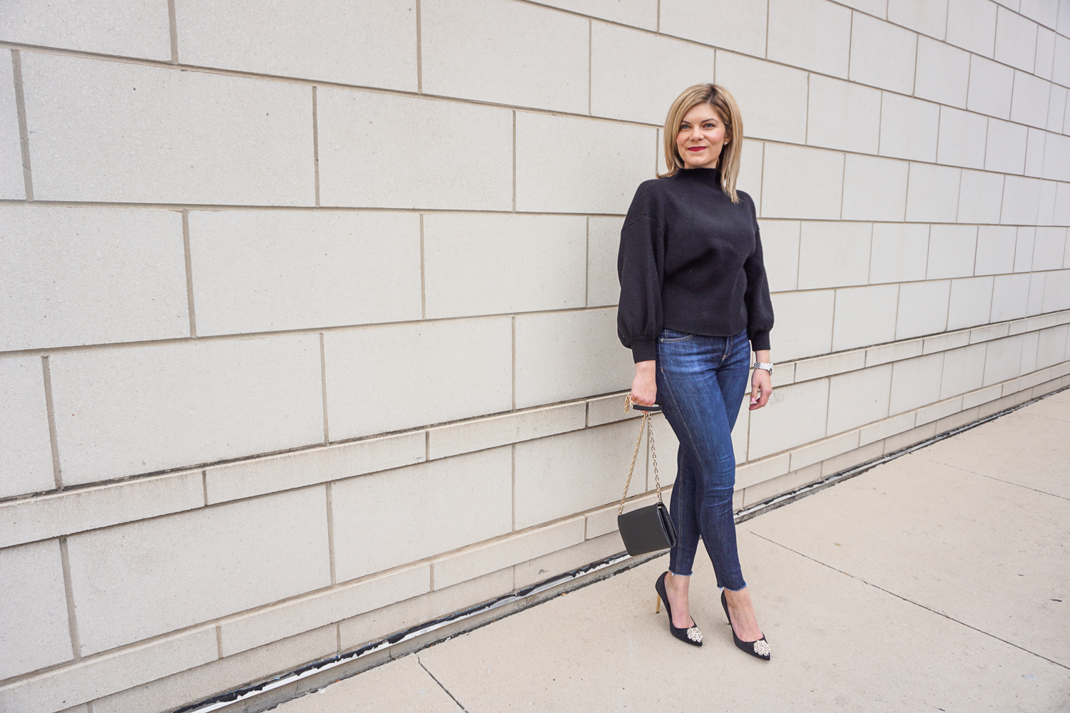 sweater and jeans