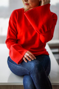 red sweater