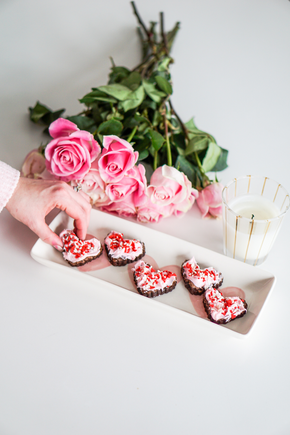 flowers and brownies