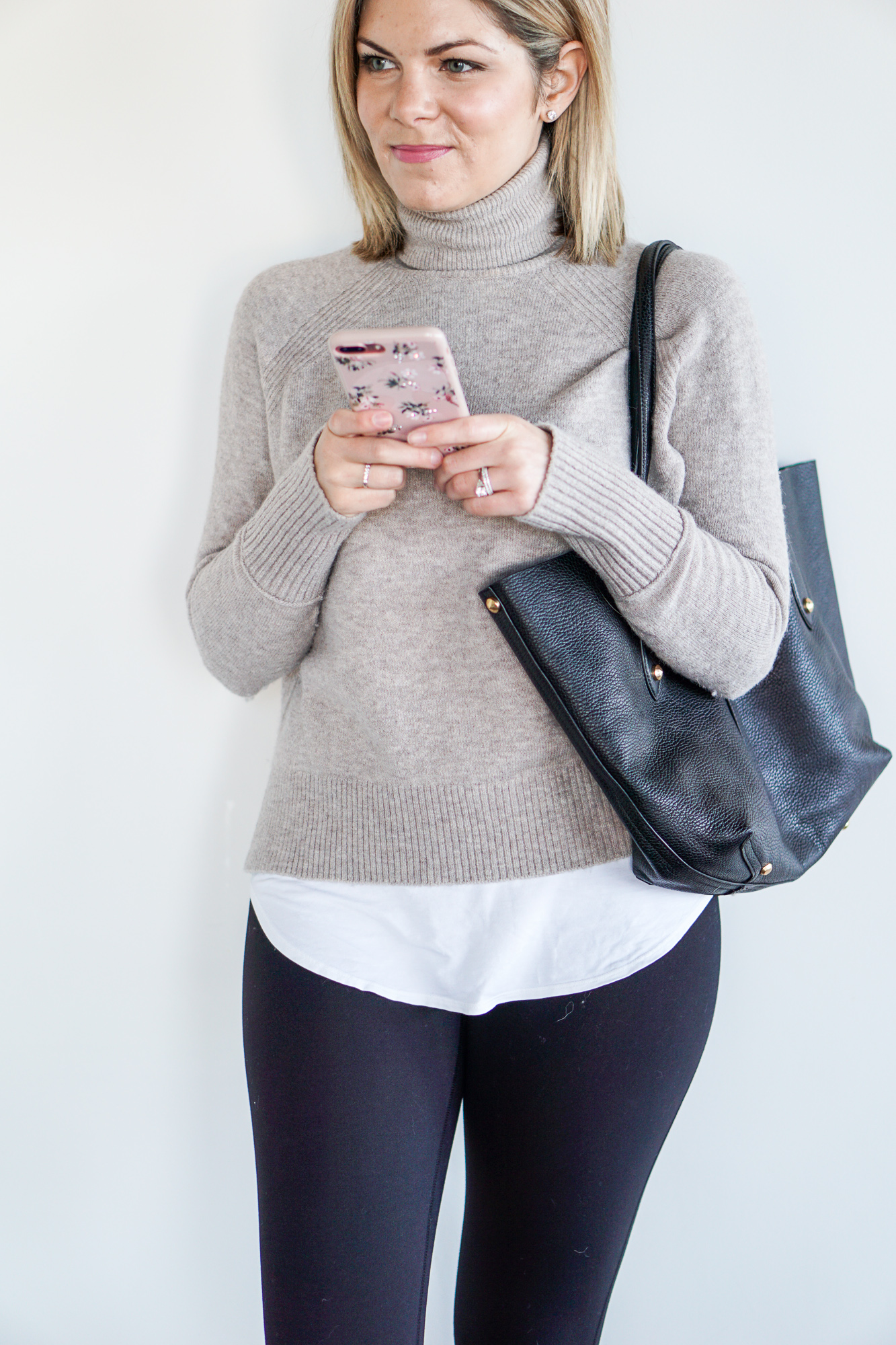 sweater and a tote bag