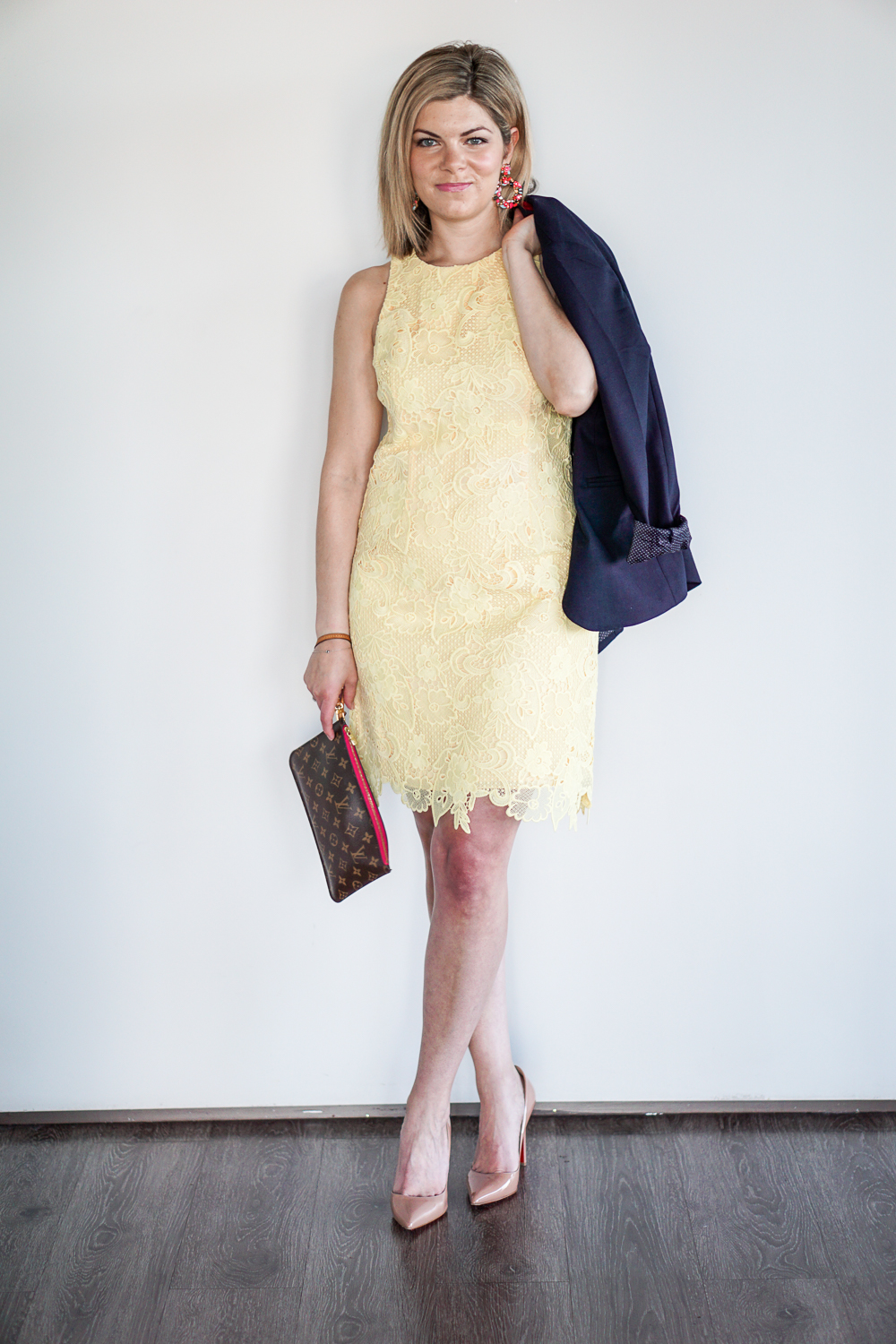 yellow lace dress