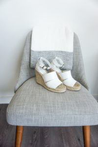 white espadrille wedge