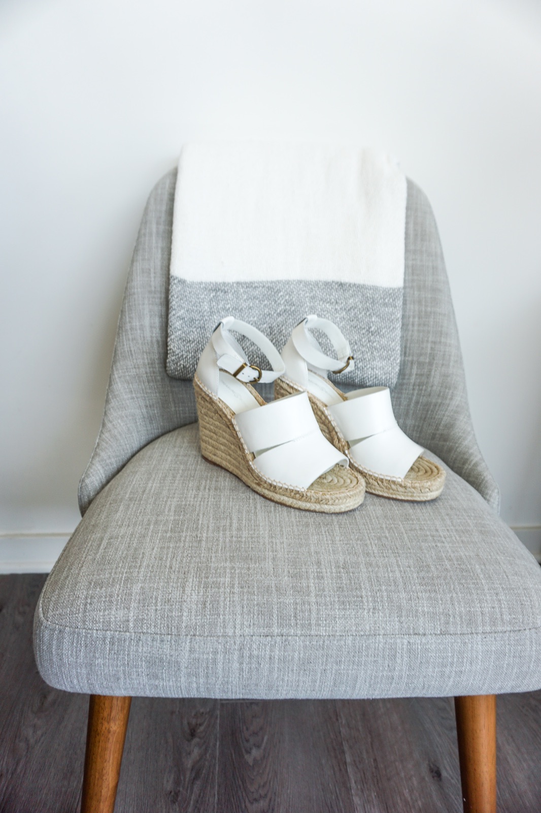 white espadrille wedge