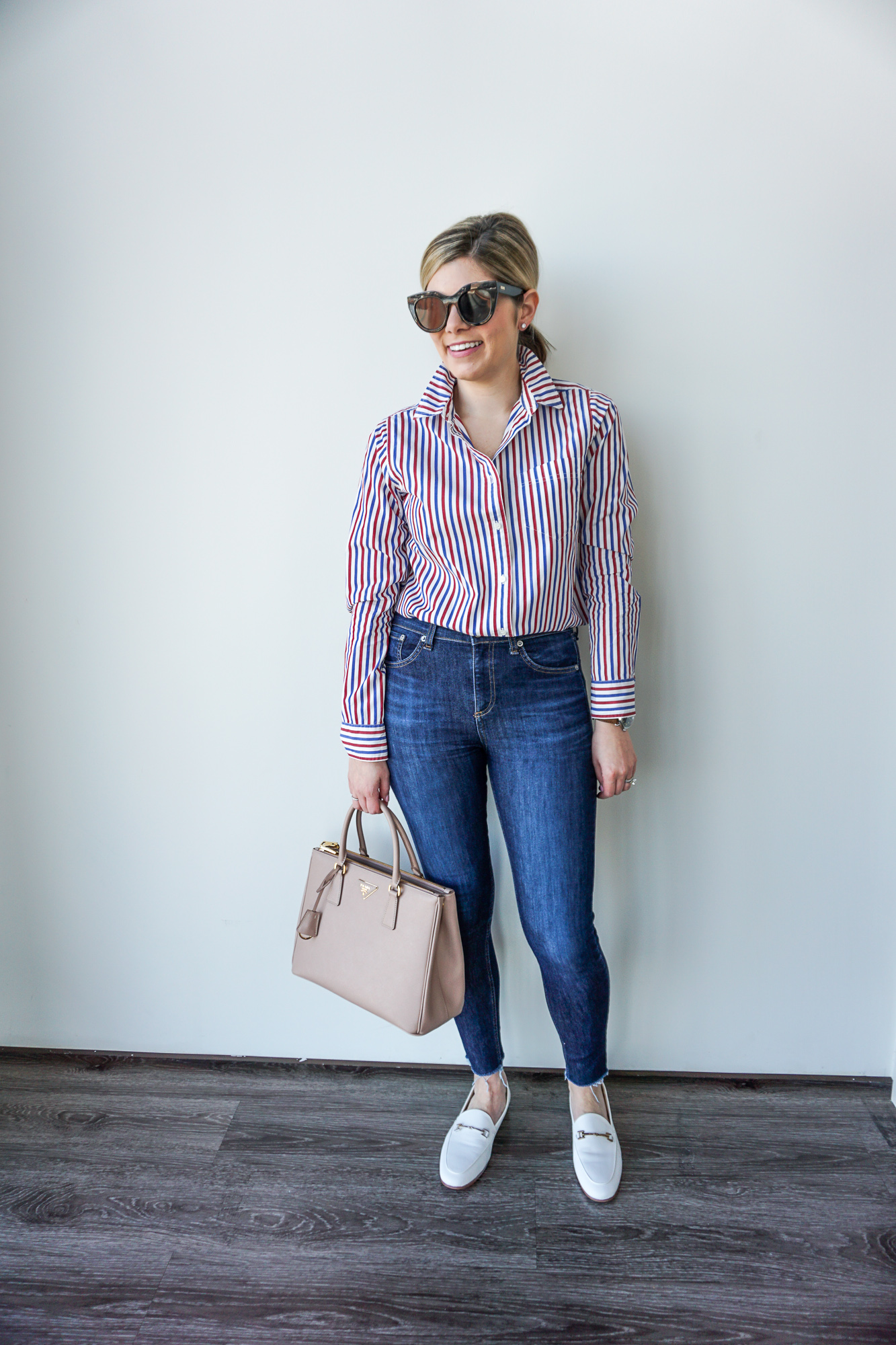 jeans and a collared top