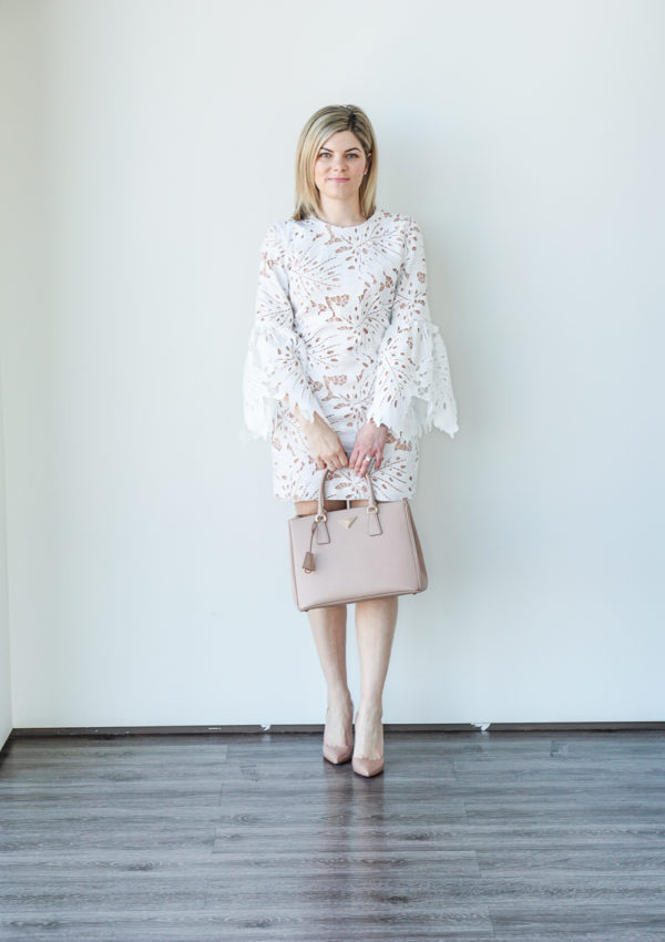 white lace dress