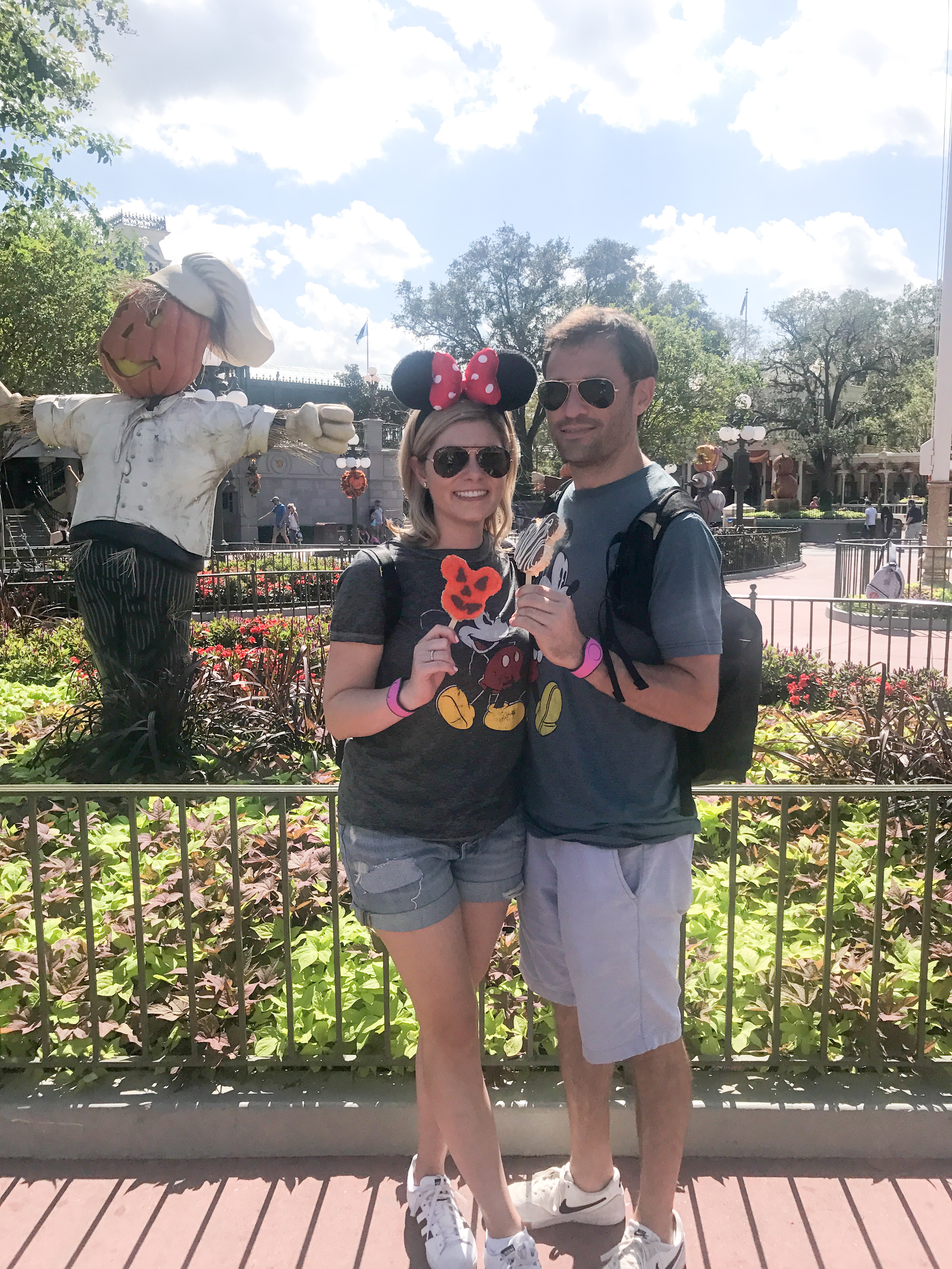 eating treats at the Magic Kingdom