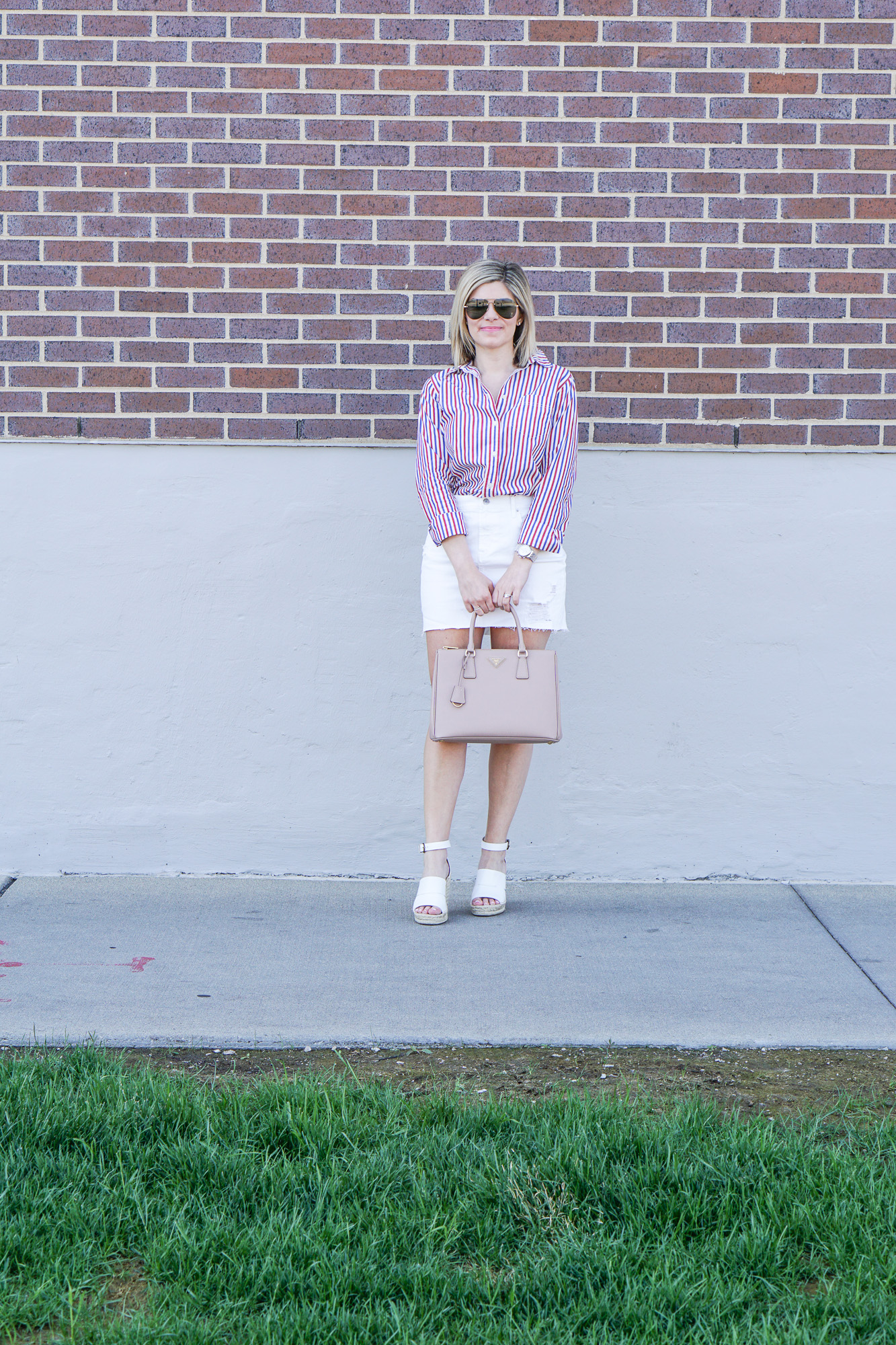 white jean skirt