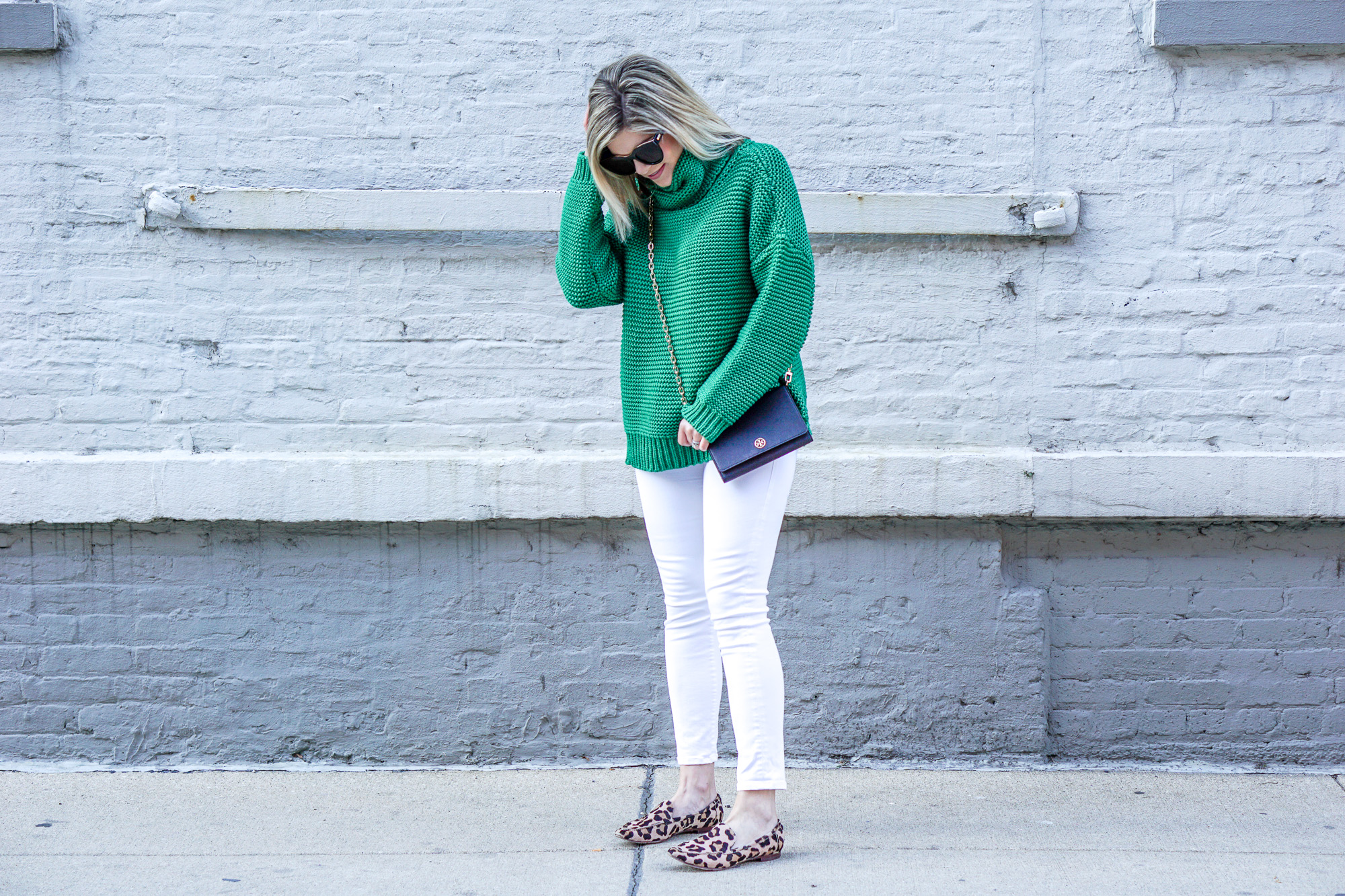 oversized sweater and jeans