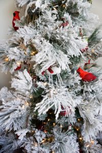 flocked Christmas tree