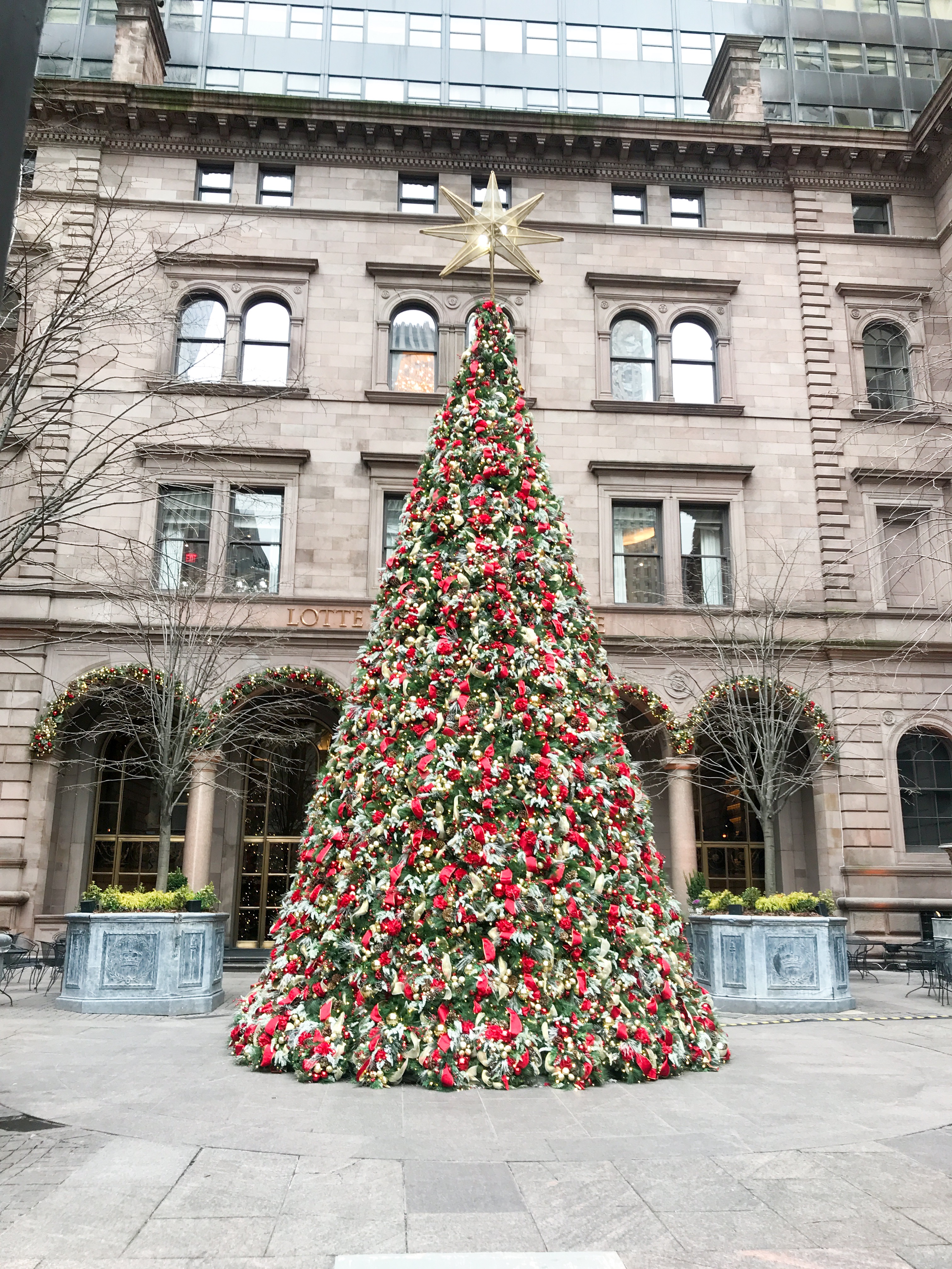 Christmas decorations at the Palace hotel