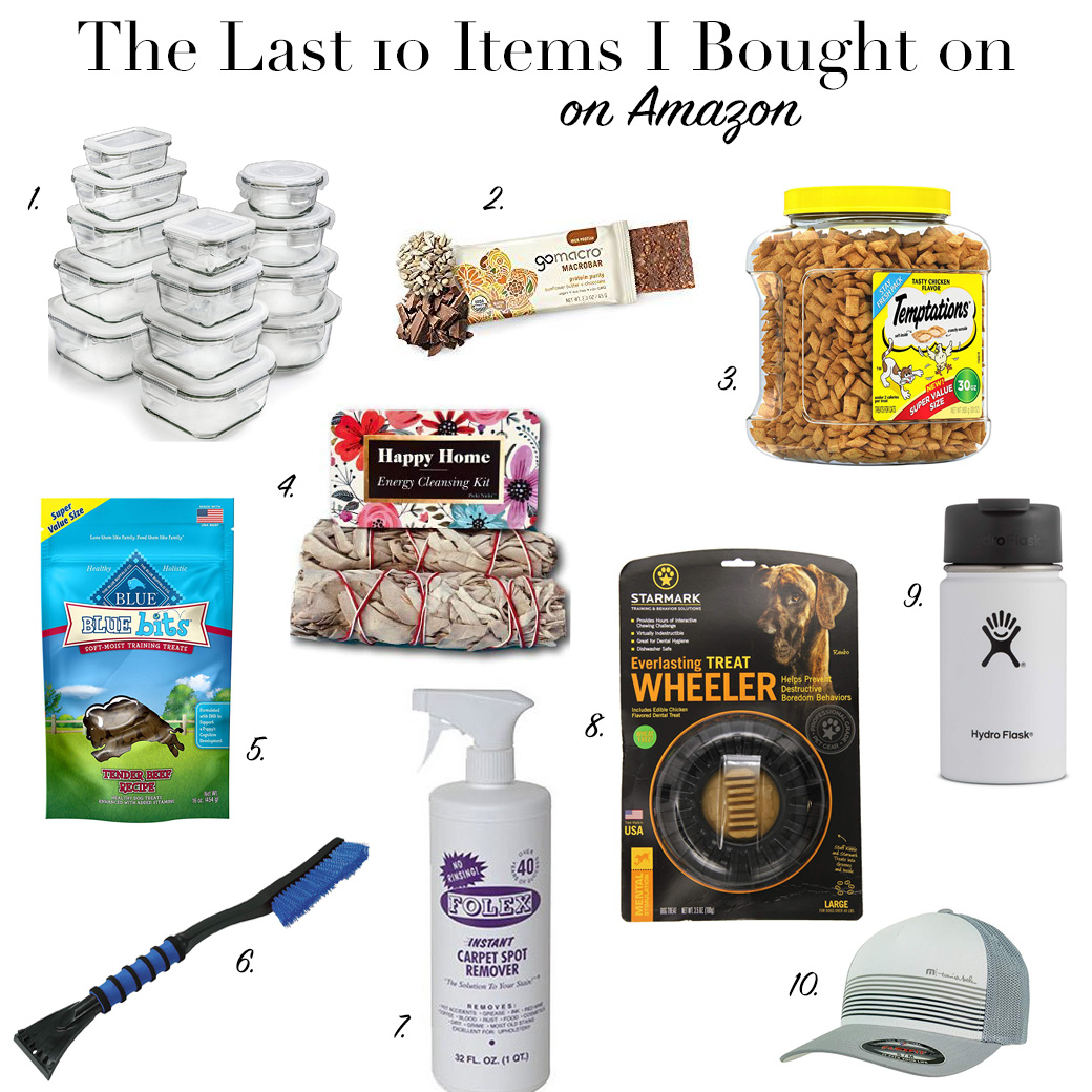 The last10 items I bought on Amazon