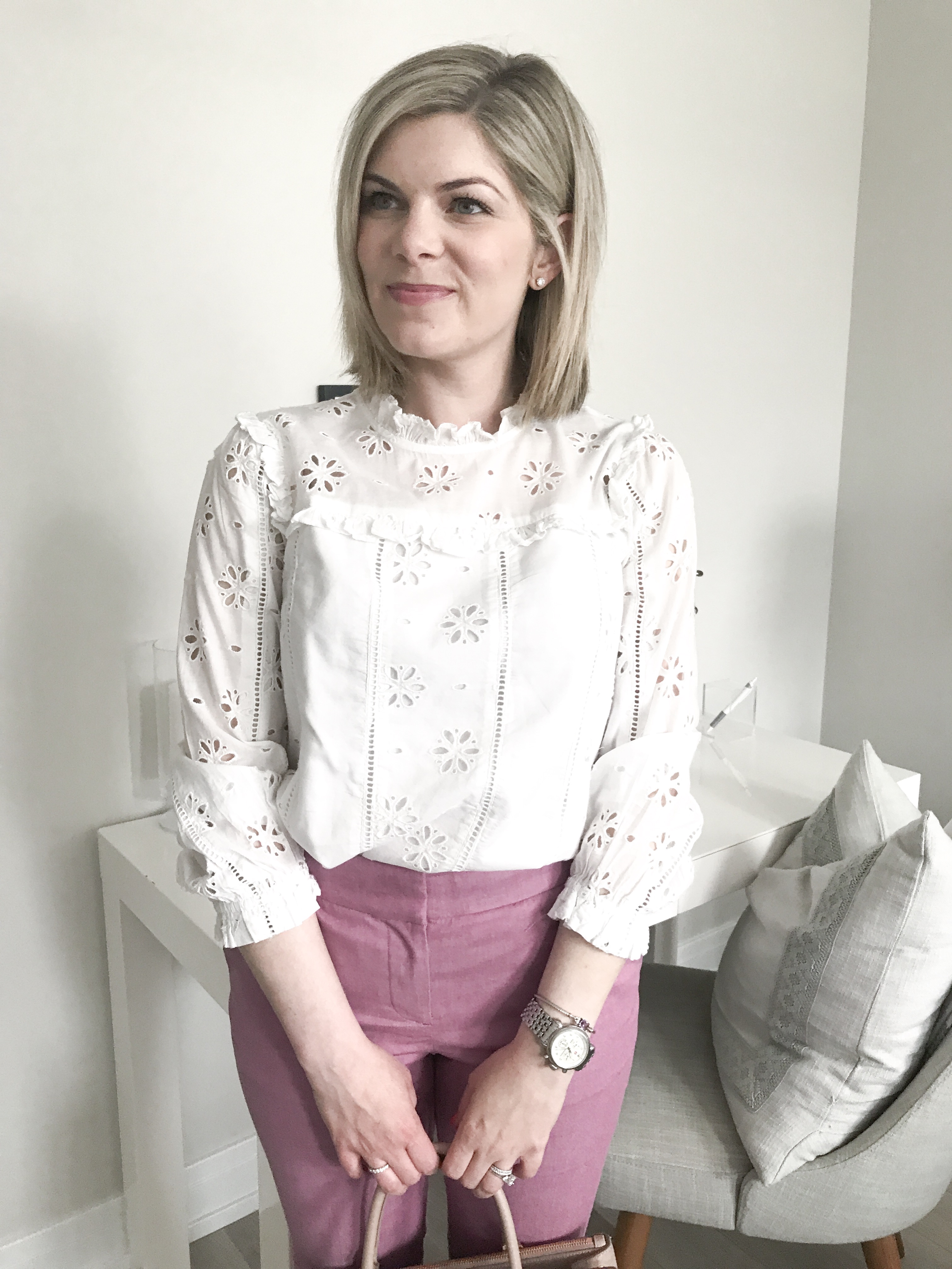 J.Crew eyelet blouse