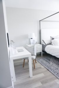 white desk