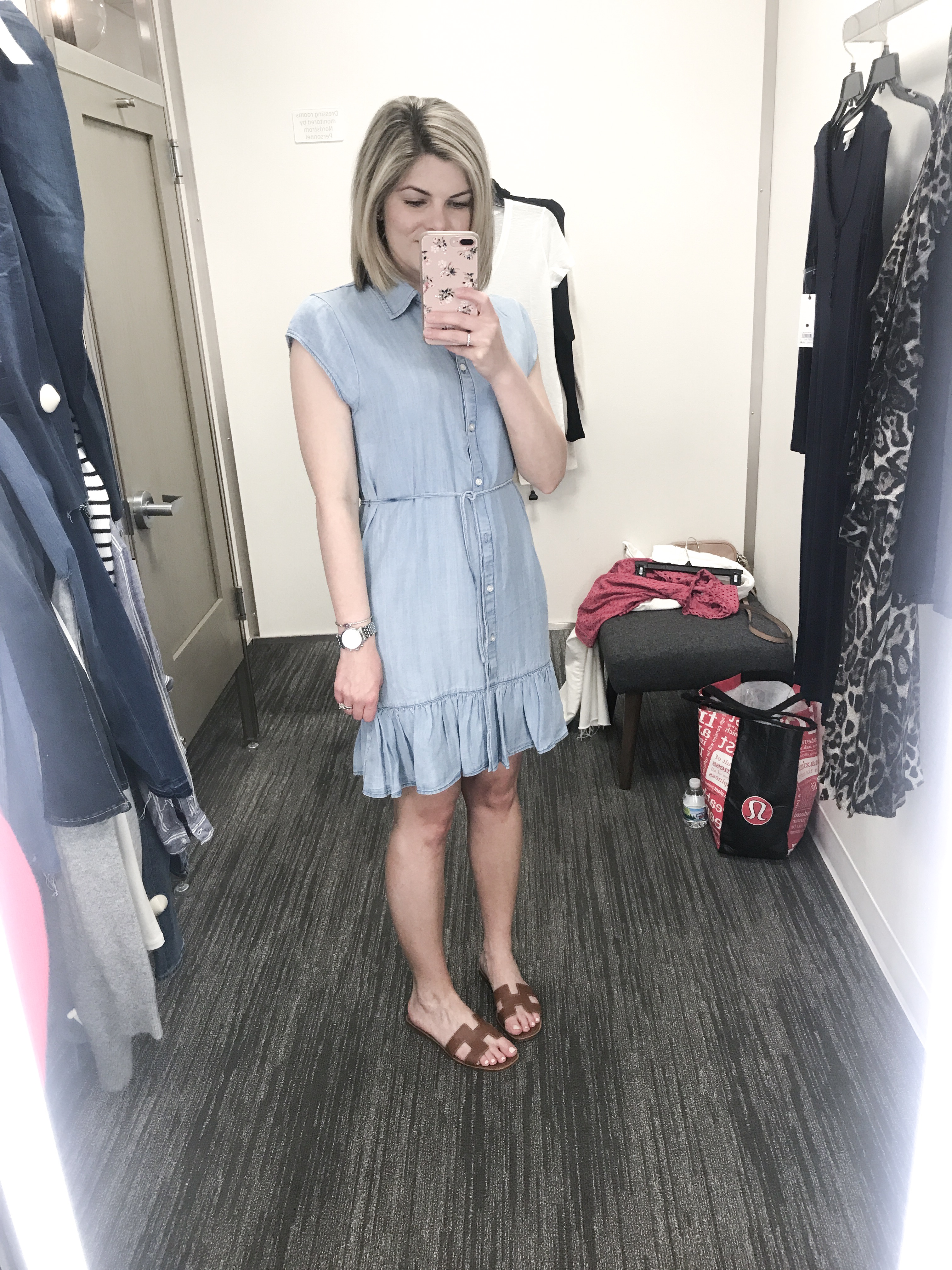 Chambray dress for summer