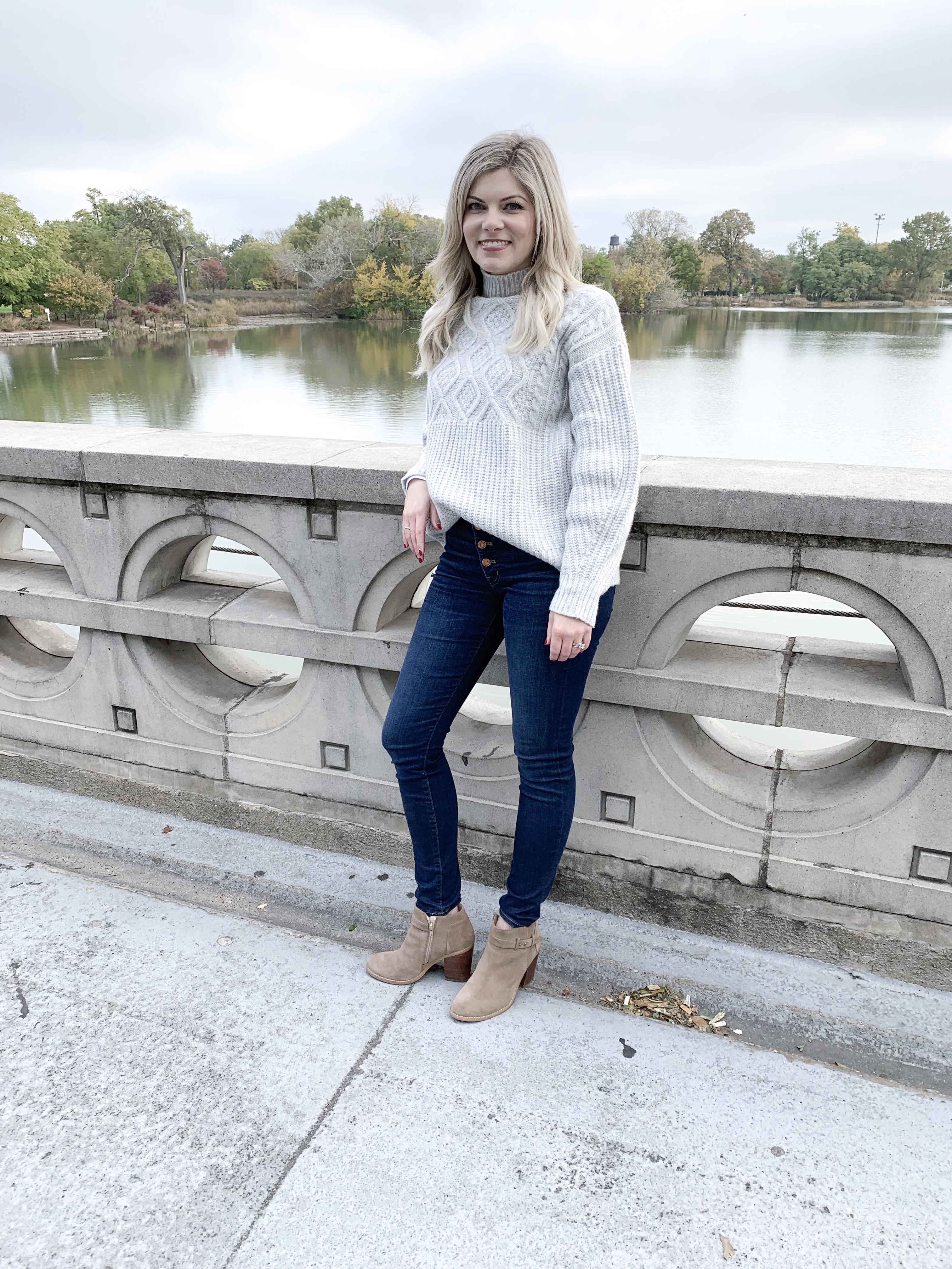 $30 oversized cable knit sweater