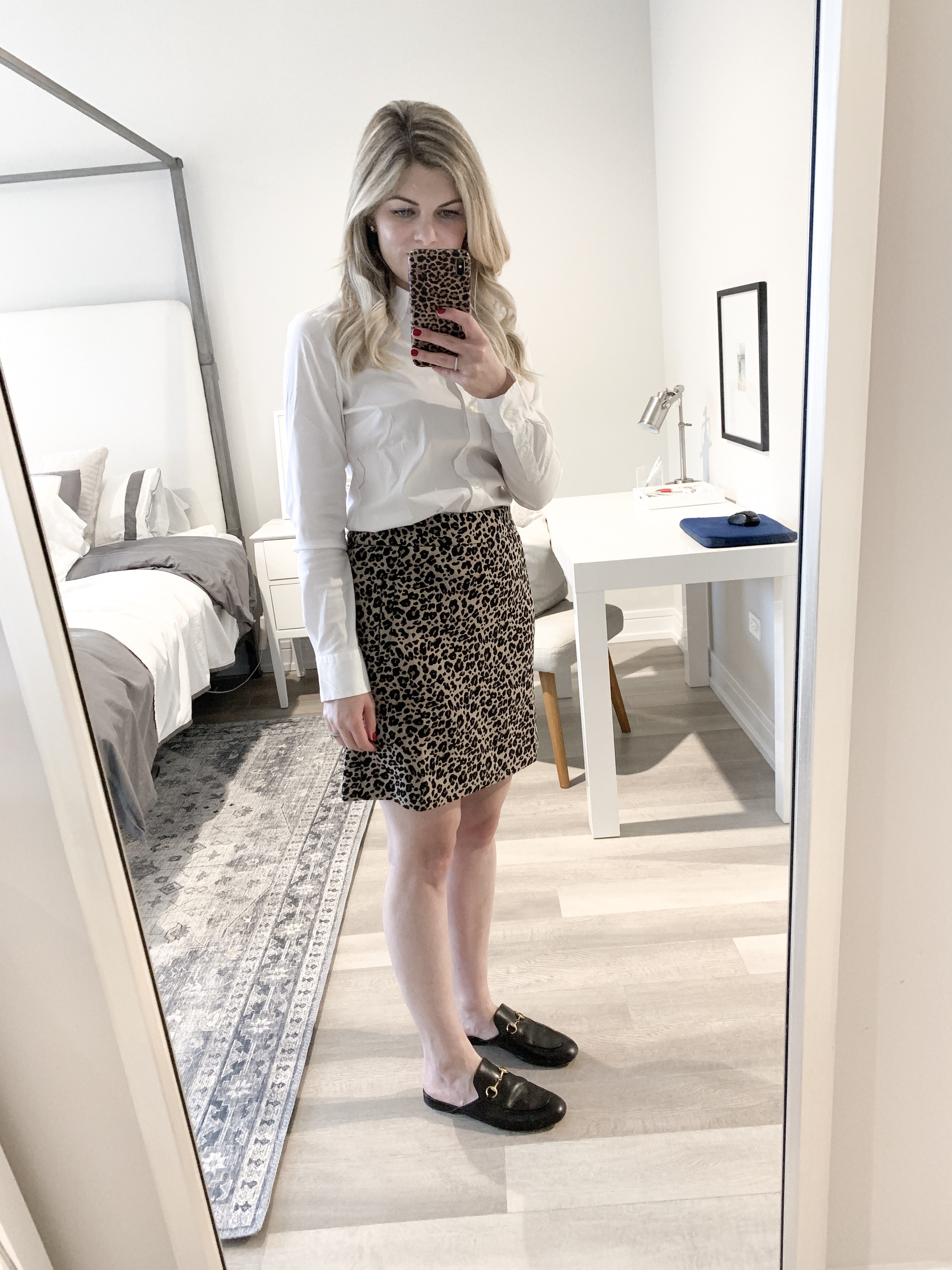 leopard skirt for the office