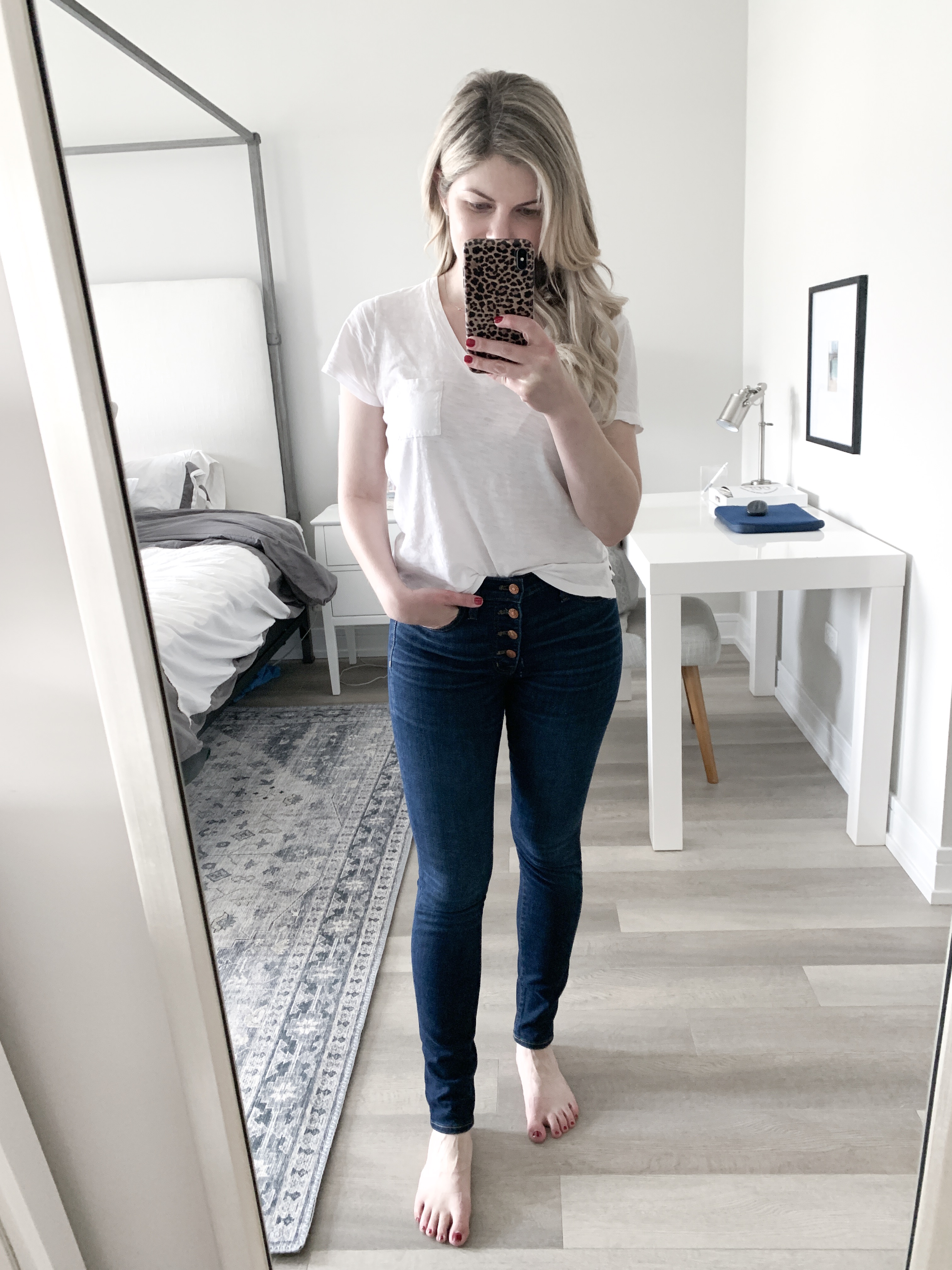 madewell button front denim jeans
