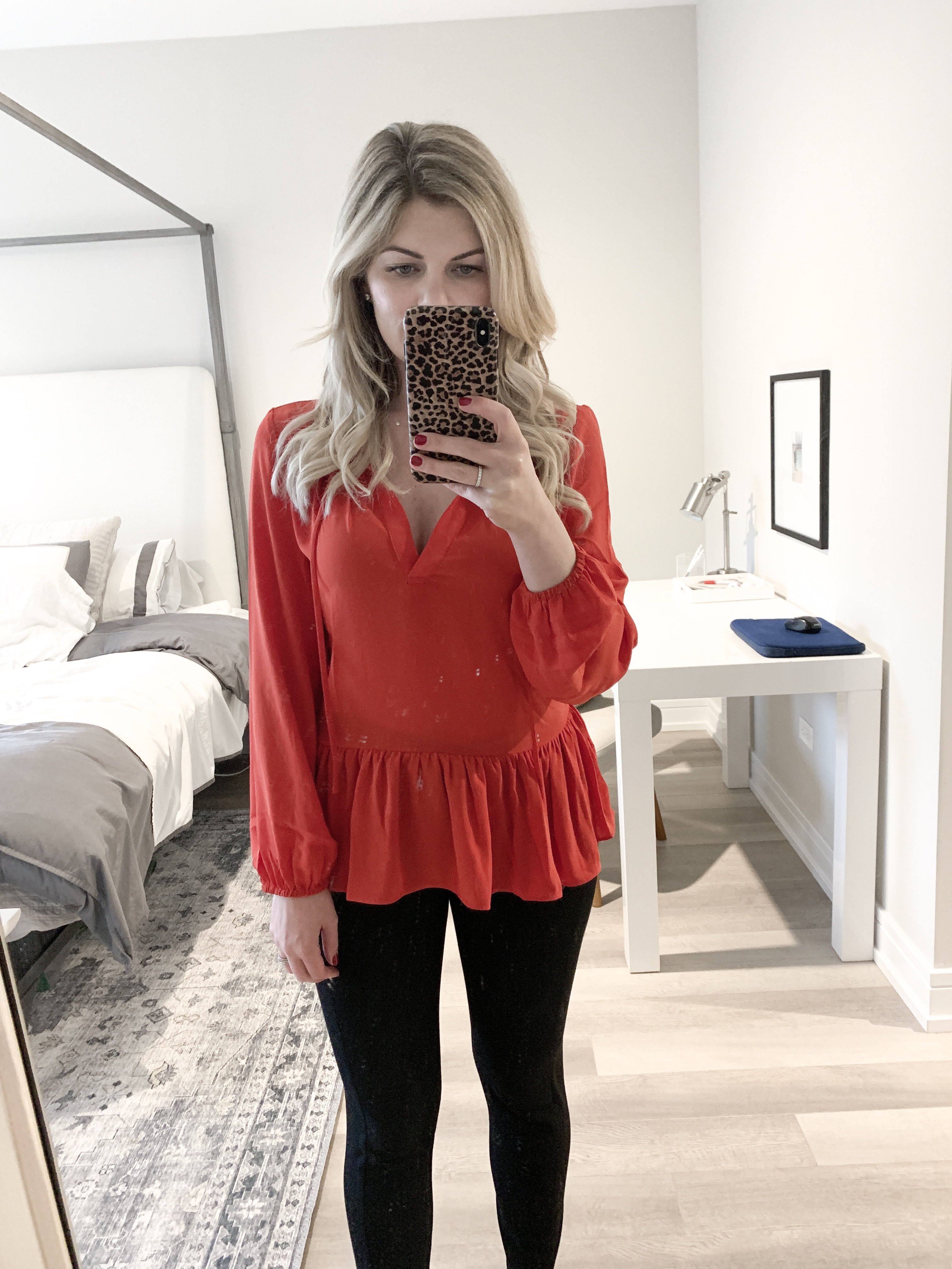 Loft orange top