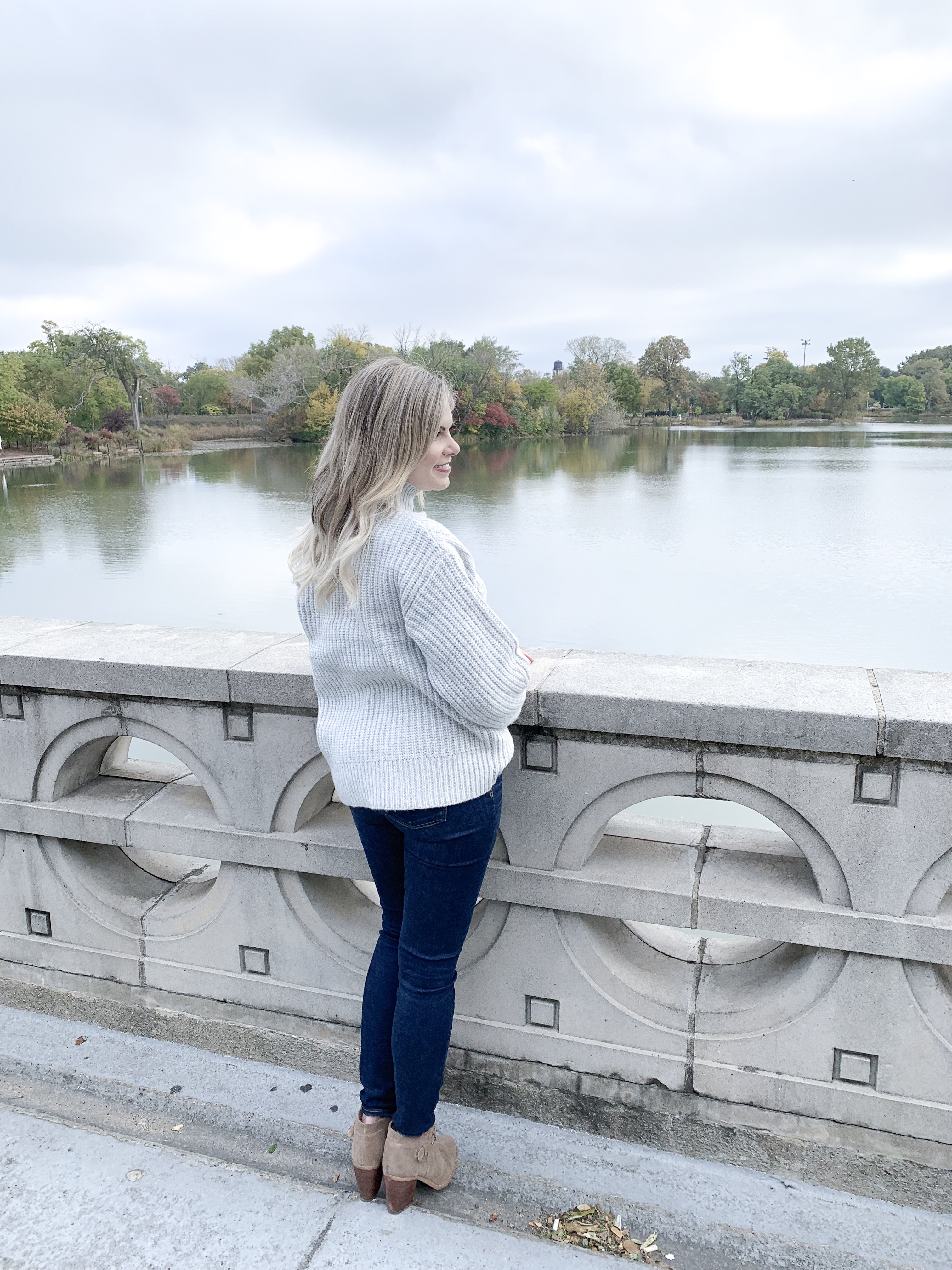 oversized sweater and jeans