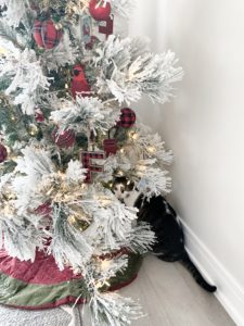 flocked Christmas tree