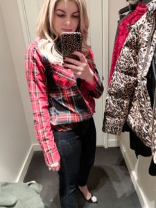 holiday plaid button down