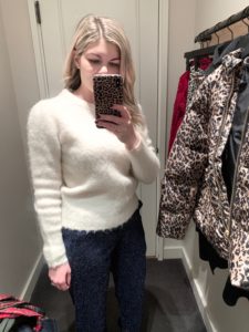 J.Crew puff sleeve crewneck sweater