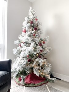 Flocked Christmas tree