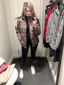 leopard puffer coat