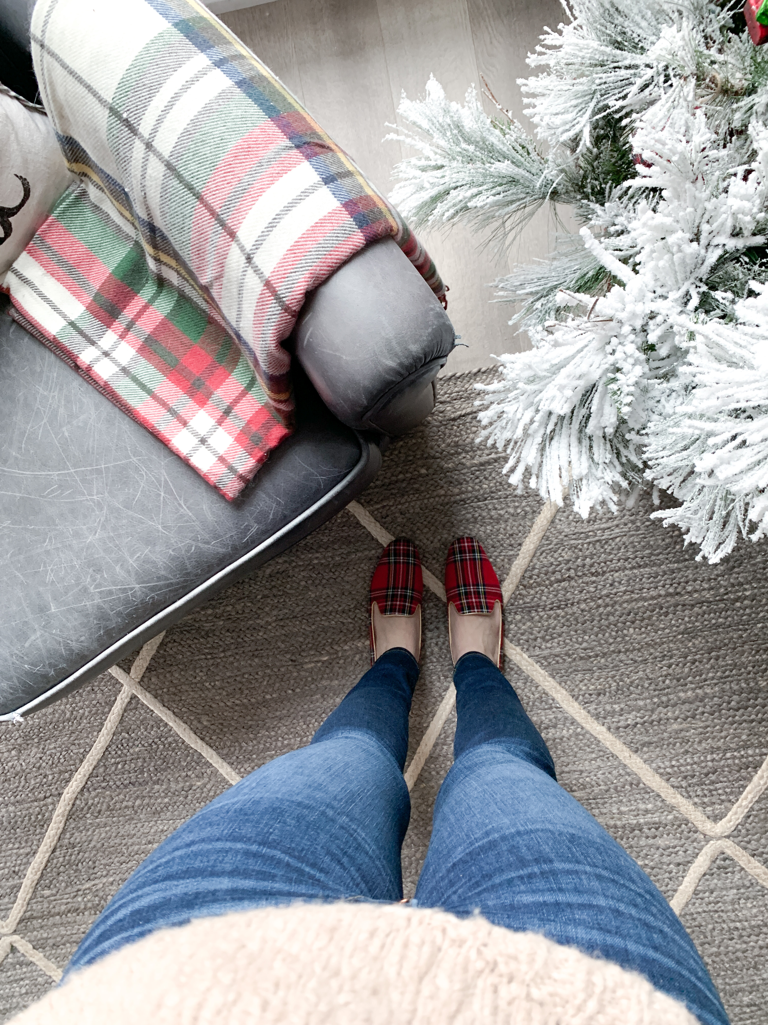 plaid flats