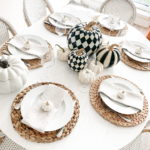 Black and White Thanksgiving Tablescape