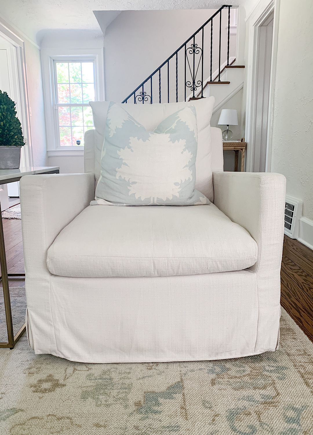 A Review of the Brynn Swivel Chair From World Market - Cashmere & Jeans
